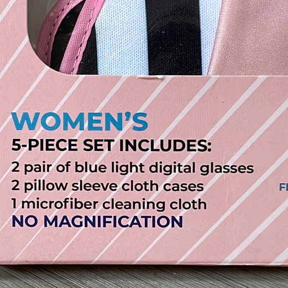 NIB 2-pk Women’s Blue Light Blocking Digital Glasses and Cases - Picture 5 of 5
